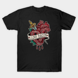 I love Bacon - Tattoo Inspired graphic T-Shirt